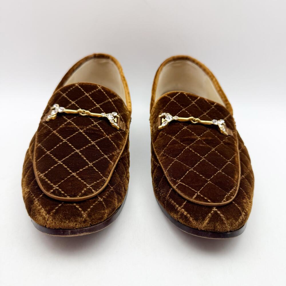 Sam Edelman Womens Loraine Regal Loafers Size 7 M EU 37 Camel Brown Cotton - Picture 4 of 12